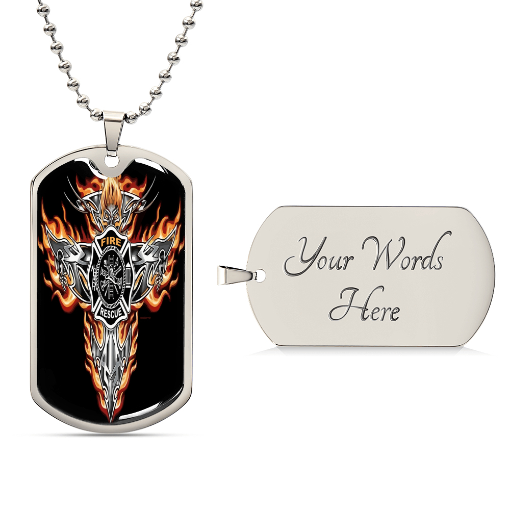 Best Gift For Firefighter - Army Tag Necklace, Dog Tag Necklace