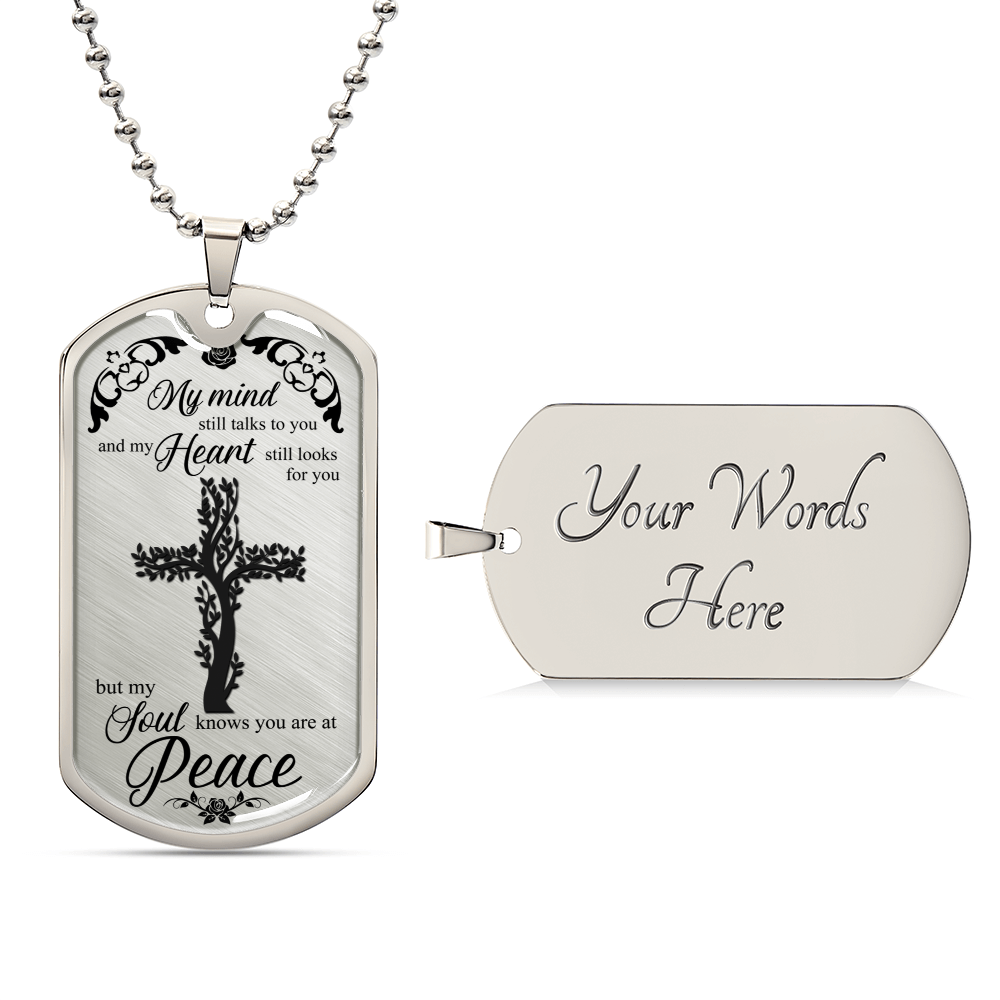Family Tree Of Life Faith Cross Luxury Dog Tag - Army Tag Necklace, Dog Tag Necklace