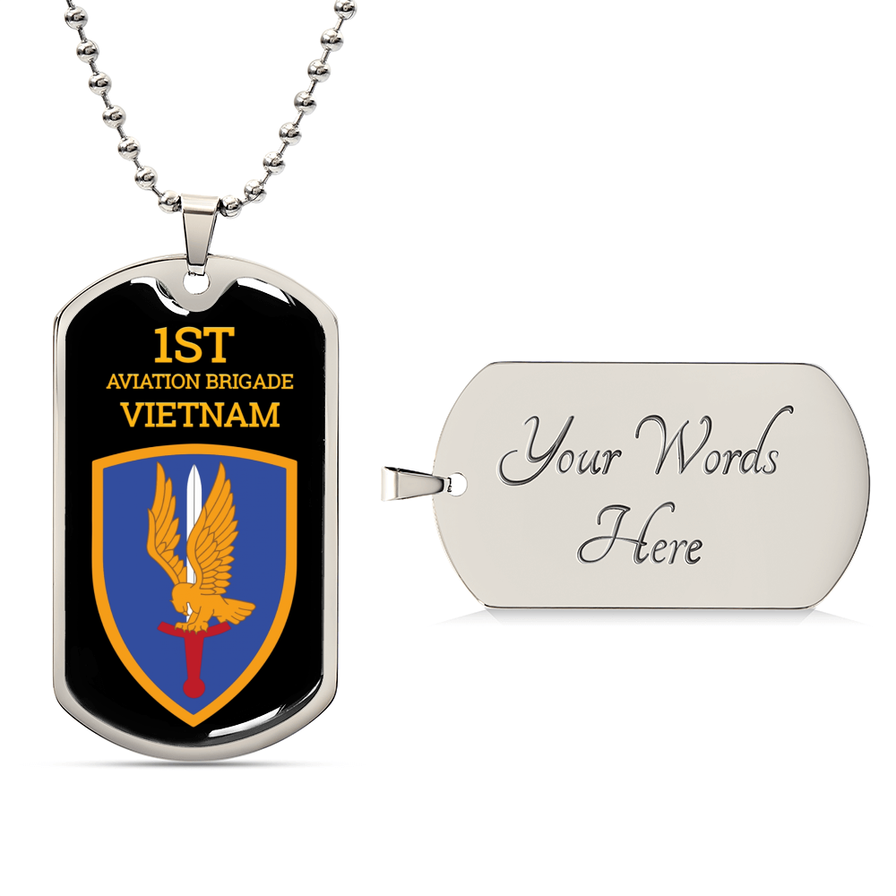 Awesome Dog Tag For 1St Aviation Brigade - Army Tag Necklace, Dog Tag Necklace