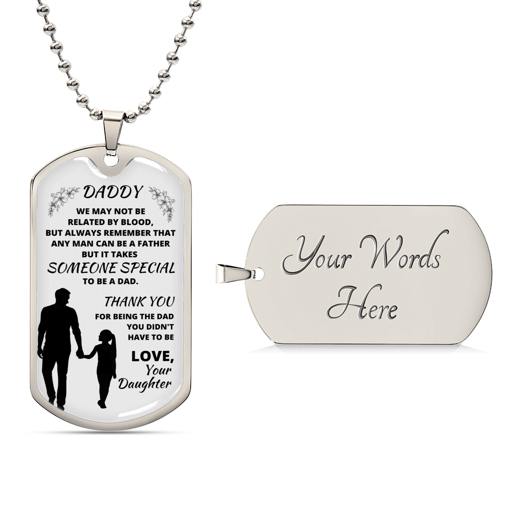 My Father My Hero - Luxury Dog Tag Gift For Dad Daddy Christmas Gift Daddy Necklace Daddy Luxury Dog Tag Daddy Necklace - Army Tag Necklace, Dog Tag Necklace