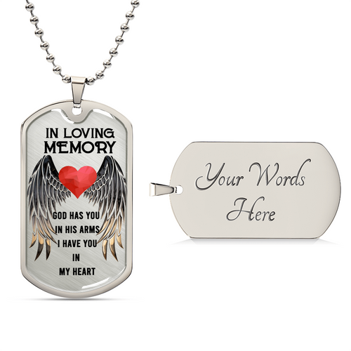 Rest In Peace - Infant Loss - Father Loss - Mother Loss - Loss Of Loved One - Memorial Jewelry - Army Tag Necklace, Dog Tag Necklace
