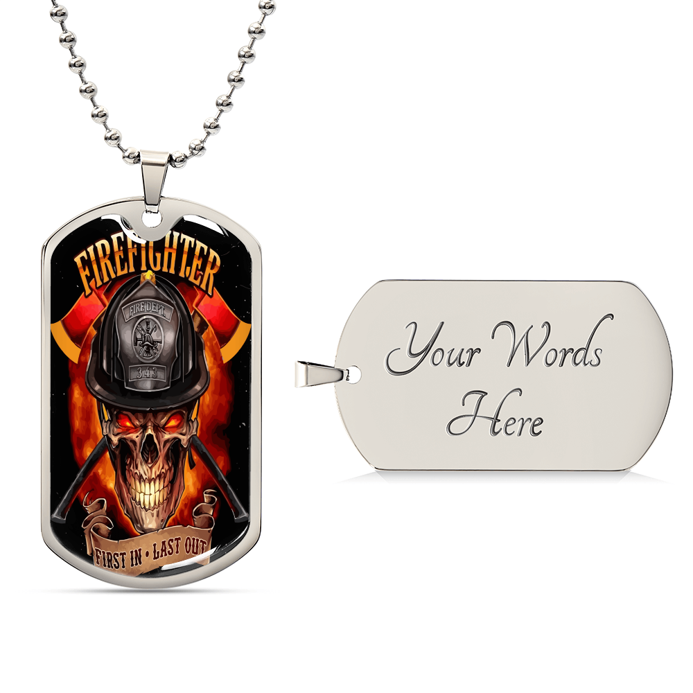 Best Gift For Firefighter - Army Tag Necklace, Dog Tag Necklace