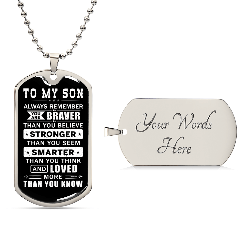 Dog-Tag For Son - Army Tag Necklace, Dog Tag Necklace