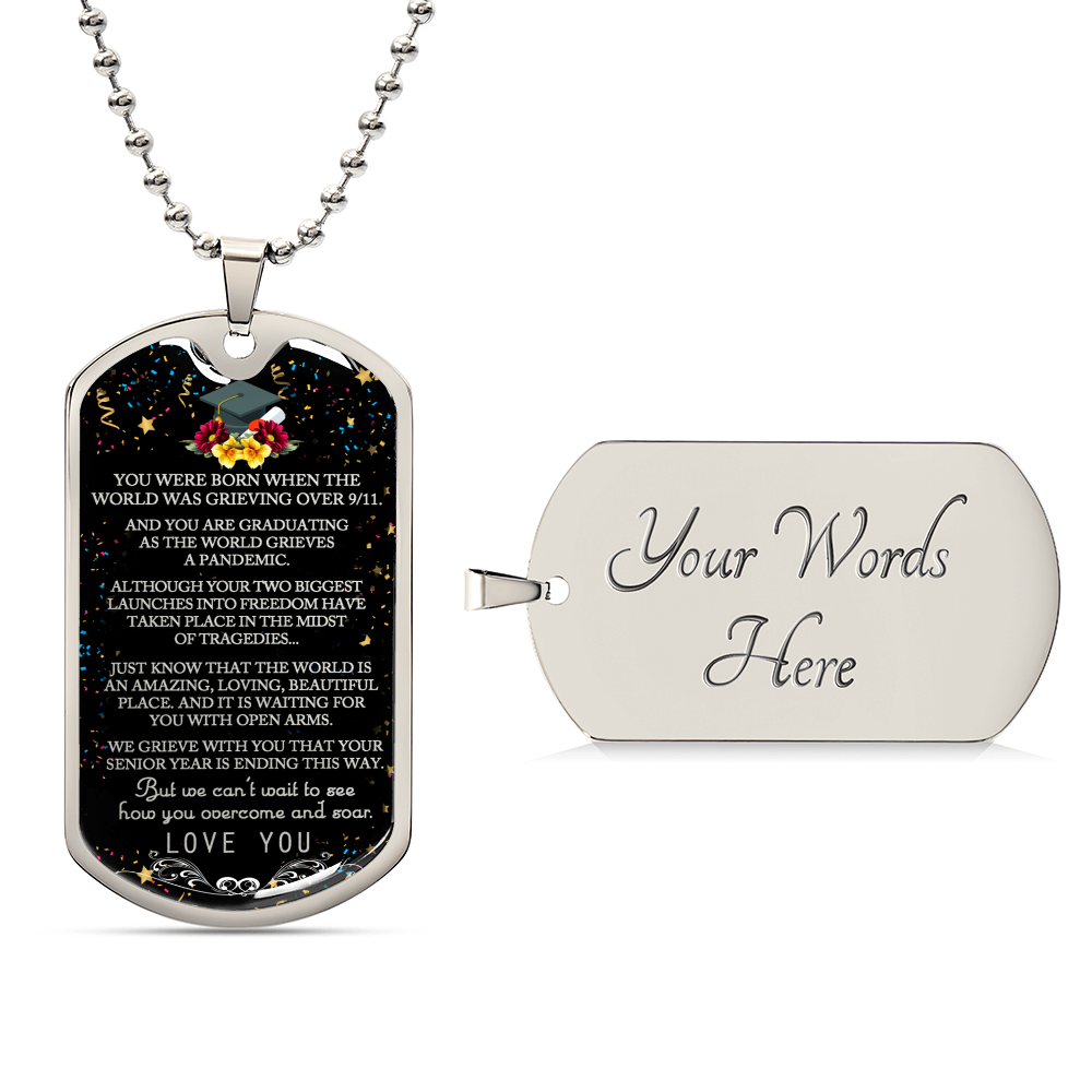 Graduation Dog Tag - Army Tag Necklace, Dog Tag Necklace
