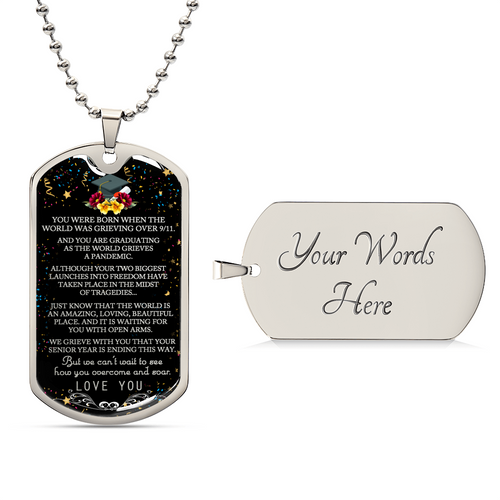 Graduation Dog Tag - Army Tag Necklace, Dog Tag Necklace