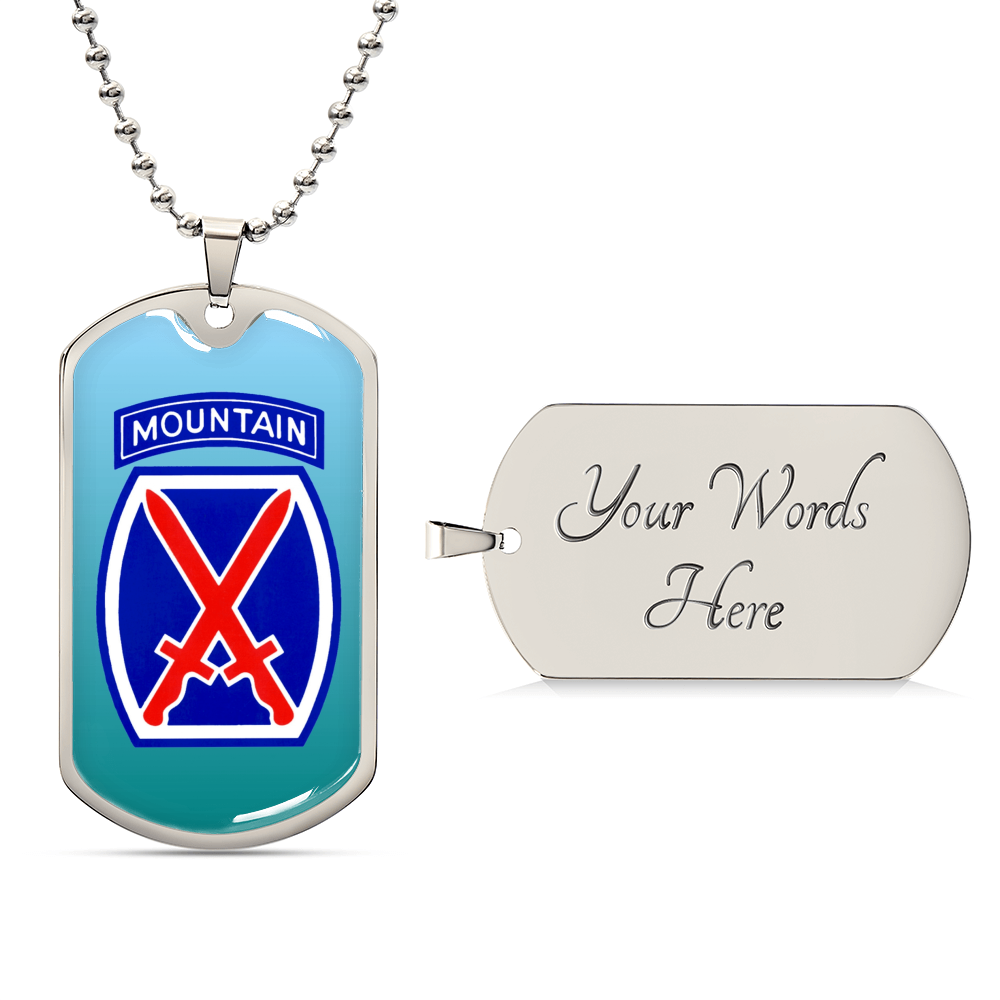 Gorgeous Dog Tag For 10Th Mountain Division - Army Tag Necklace, Dog Tag Necklace
