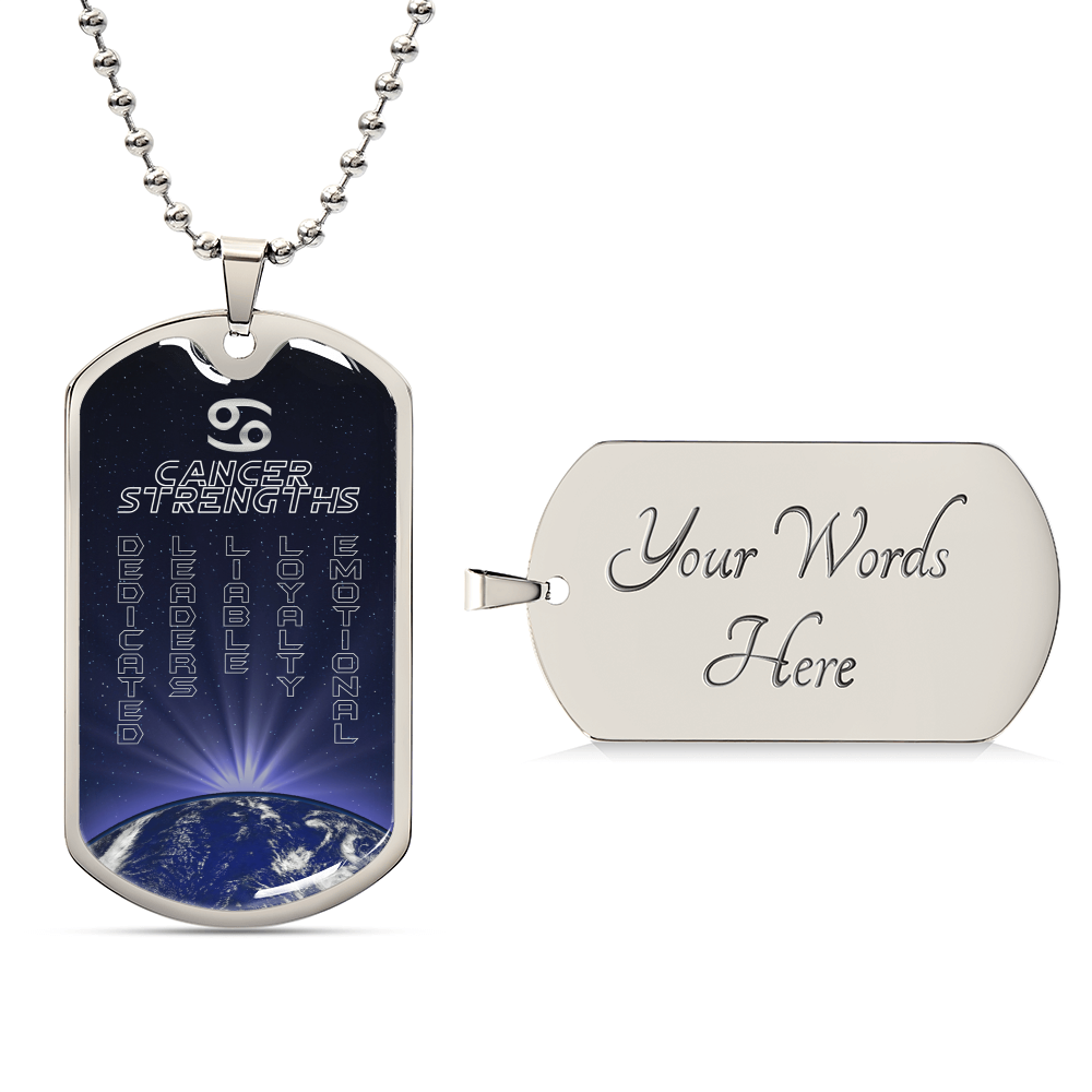Cancer Personalized Dog Tag Necklace - Army Tag Necklace, Dog Tag Necklace
