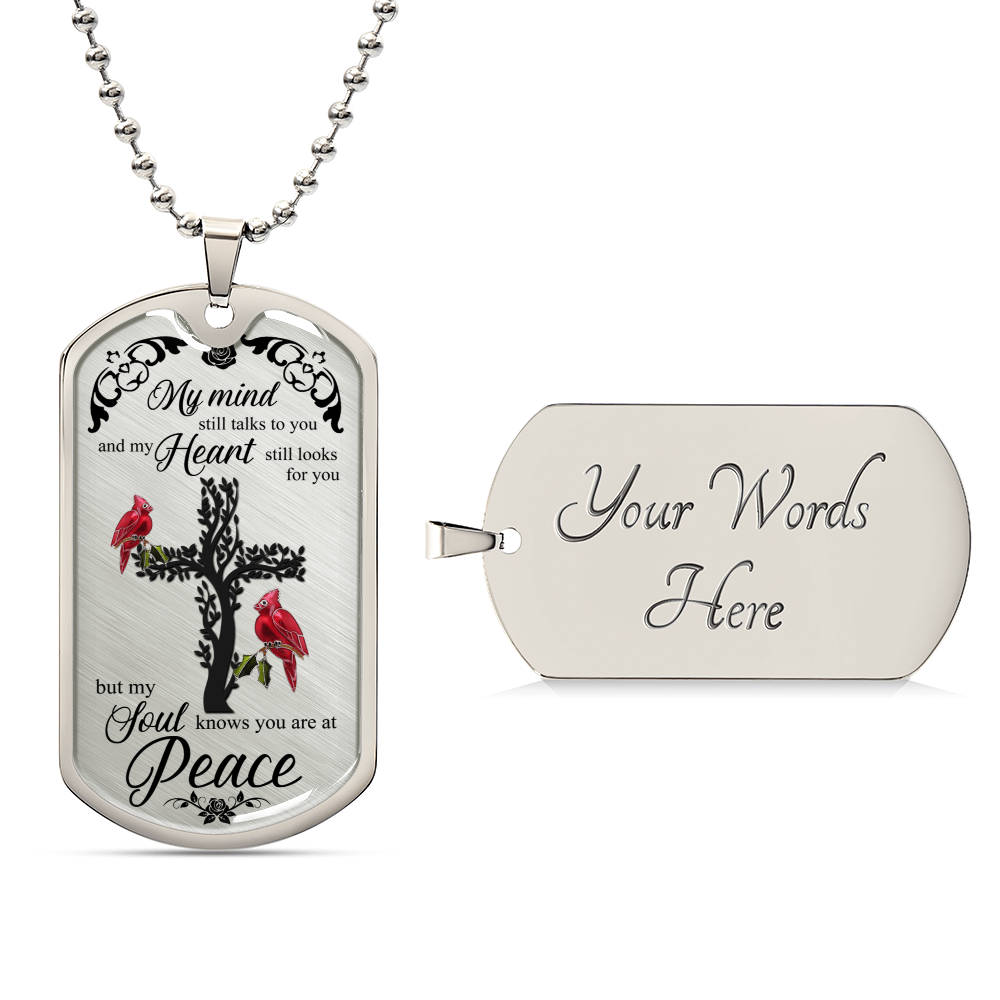 Birds Tree Of Life Faith Cross Luxury Dog Tag - Army Tag Necklace, Dog Tag Necklace