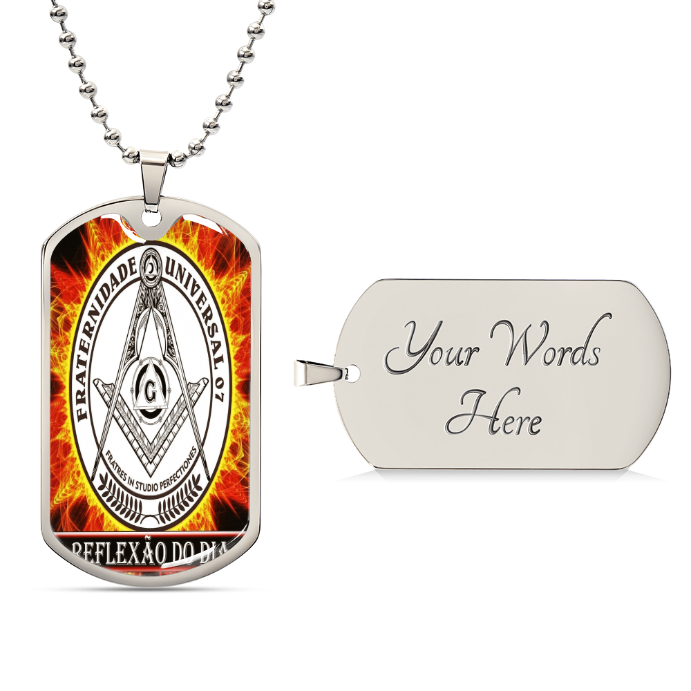 Reflexao Do Dia - Army Tag Necklace, Dog Tag Necklace