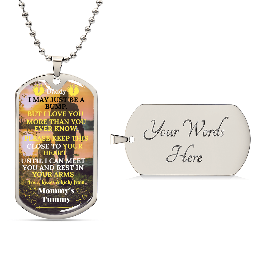 Soon-To-Be-Daddy Dog Tag Necklace For Father's Day, Birthday, Valentine's Day, Christmas - Army Tag Necklace, Dog Tag Necklace