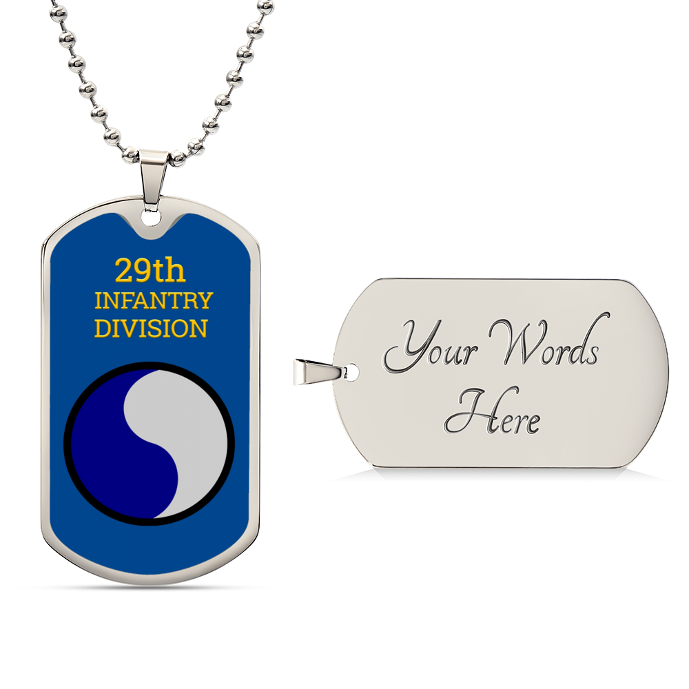 Awesome Dog Tag For 29Th Infantry Division - Army Tag Necklace, Dog Tag Necklace