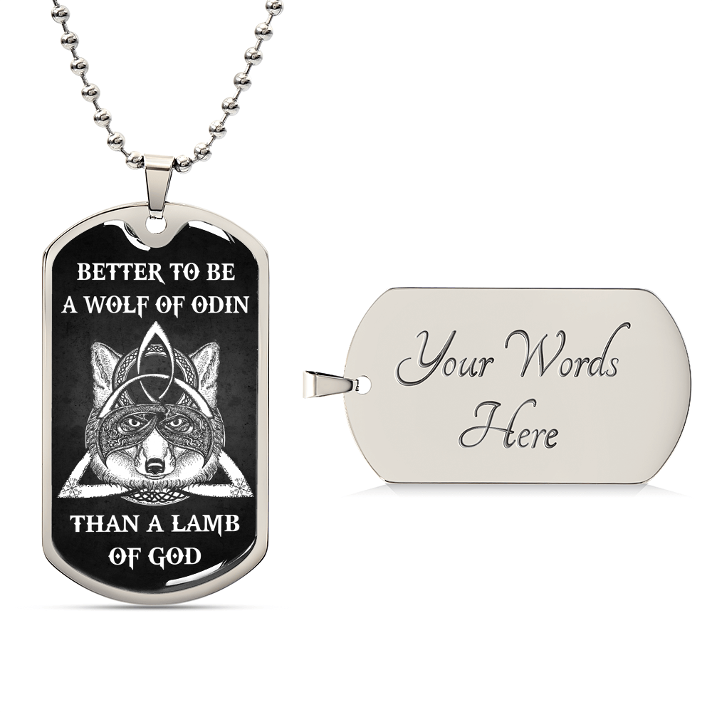 Wolf Of Odin Dogtag - Army Tag Necklace, Dog Tag Necklace