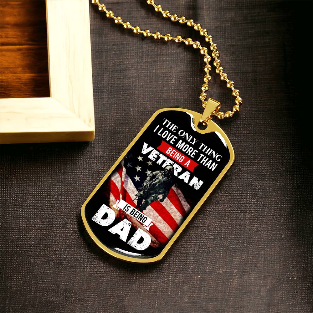 Patent-Pending Jewelry For Veteran Dad - Army Tag Necklace, Dog Tag Necklace