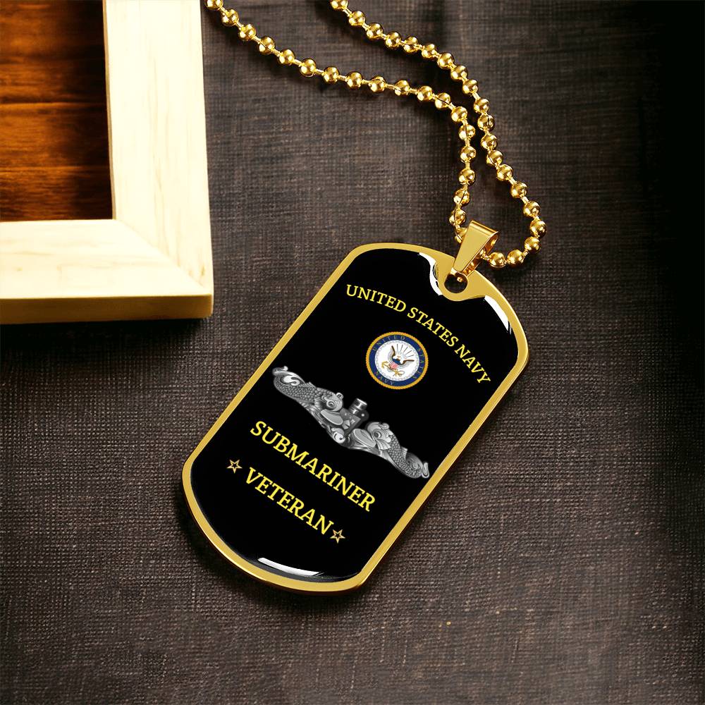 Gorgeous Dog Tag For Submarine Veterans - Army Tag Necklace, Dog Tag Necklace