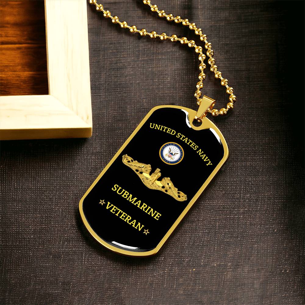 Gorgeous Dog Tag For Submarine Veterans - Army Tag Necklace, Dog Tag Necklace