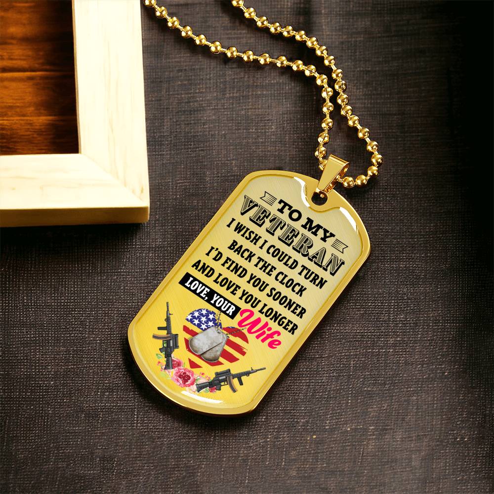 Gift For Veteran- Premium Dog Tag - Army Tag Necklace, Dog Tag Necklace