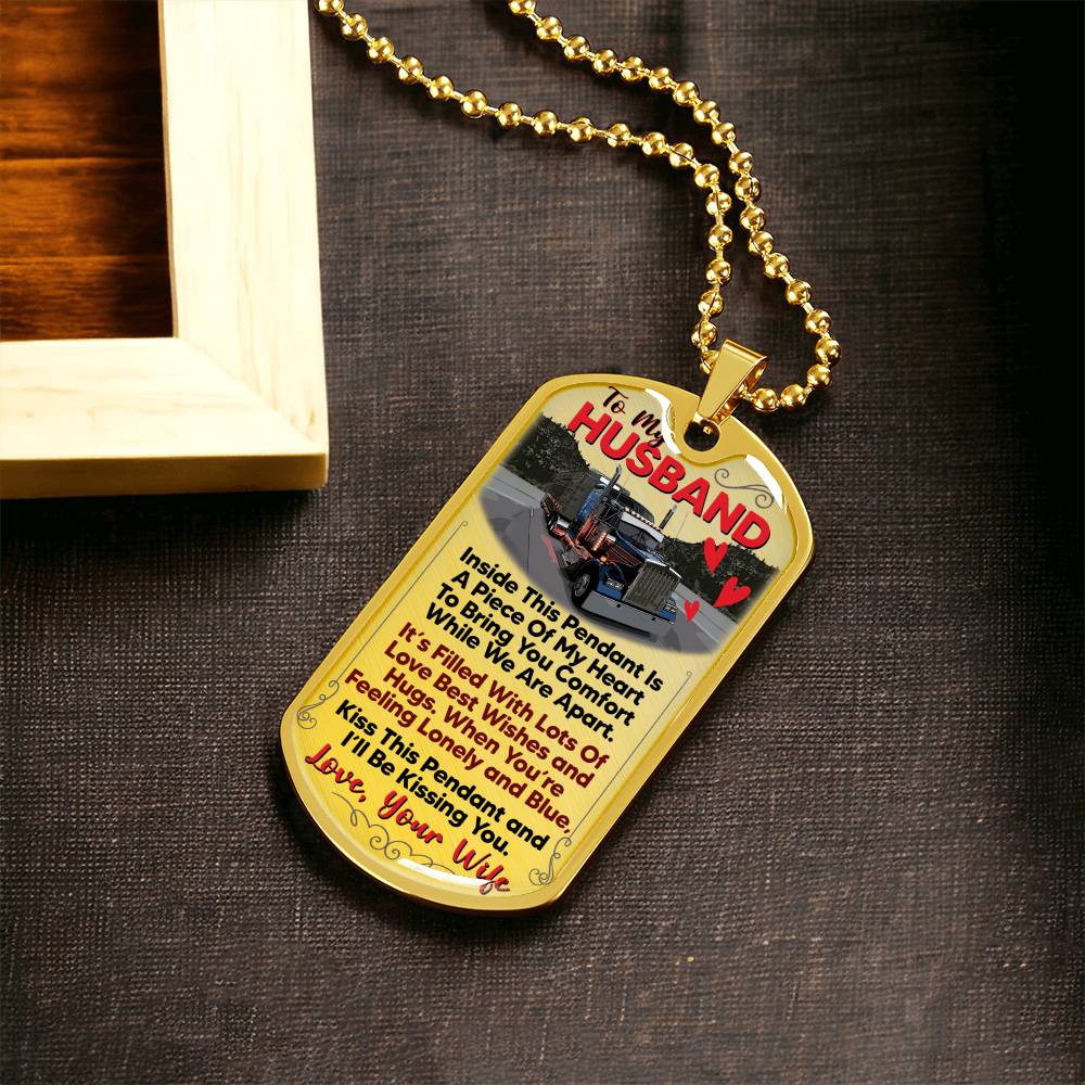 Gift For Trucker- Premium Dog Tag - Army Tag Necklace, Dog Tag Necklace