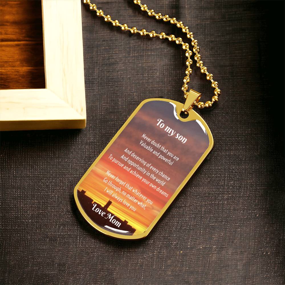 Best Gift For You Son! - Army Tag Necklace, Dog Tag Necklace