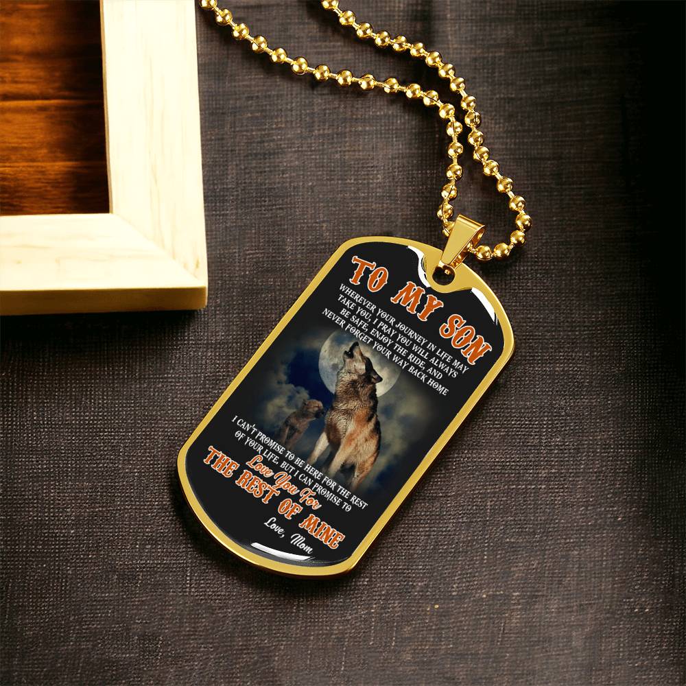 To My Son - Dog Tag Necklace - Army Tag Necklace, Dog Tag Necklace