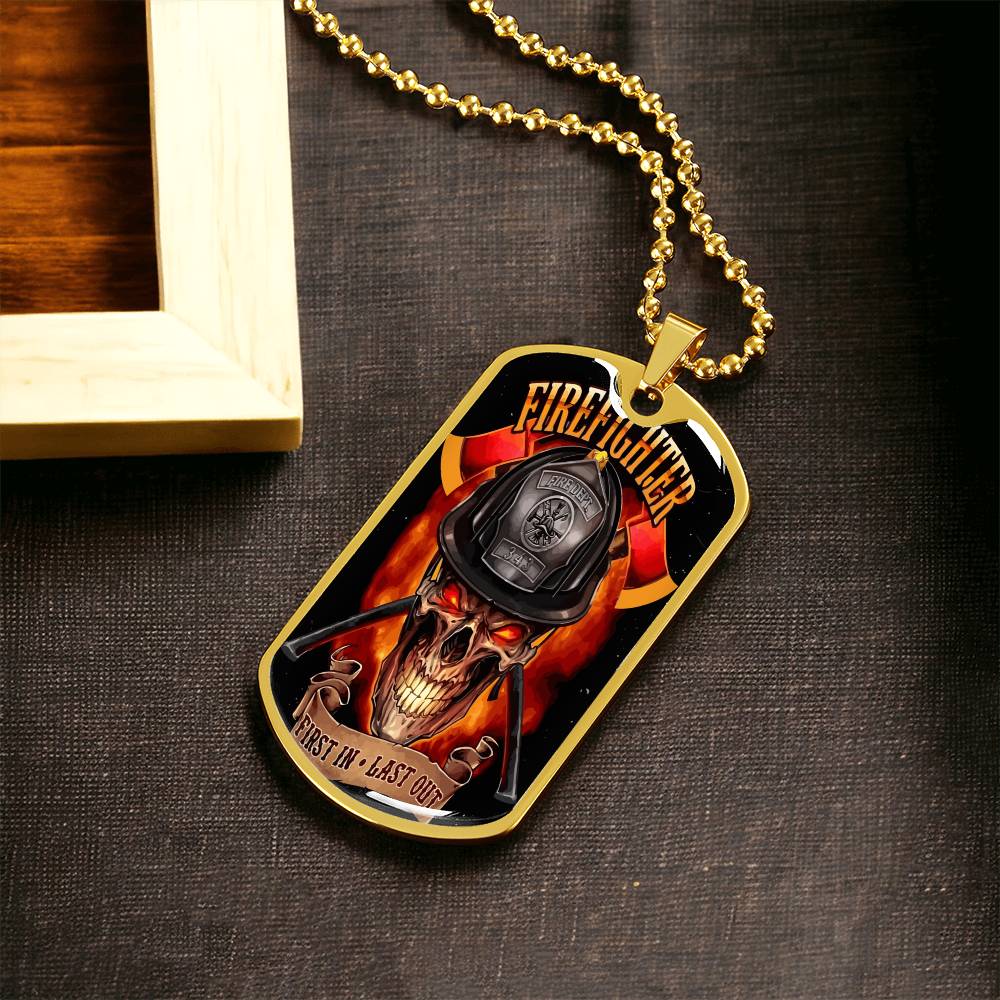 Best Gift For Firefighter - Army Tag Necklace, Dog Tag Necklace