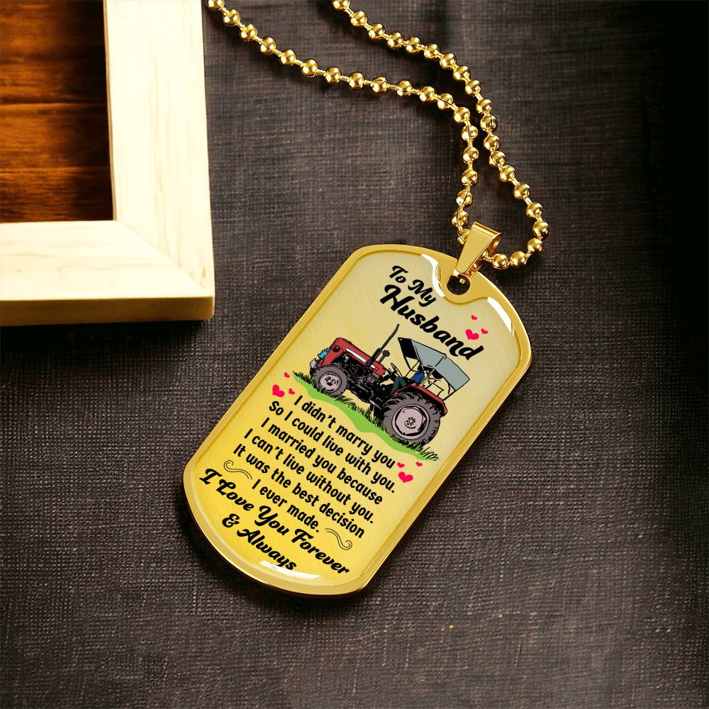 Gift For Farmer - Premium Dog Tag - Army Tag Necklace, Dog Tag Necklace