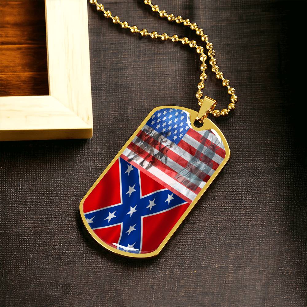 Proud Conderate American - Army Tag Necklace, Dog Tag Necklace