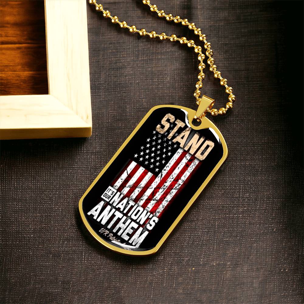 Our National Anthem - Army Tag Necklace, Dog Tag Necklace