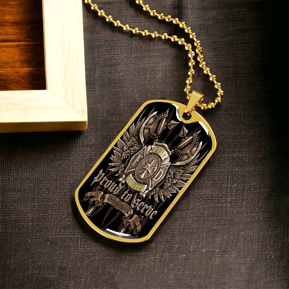 Best Gift For Firefighter - Army Tag Necklace, Dog Tag Necklace