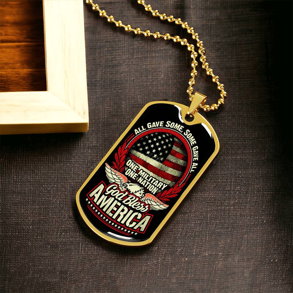 U.S Army Military Gift, Dog Tag Veteran Gifts for Grandpa Independence Day, Veteran Gift For Dad, Veteran Jewelry - Army Tag Necklace, Dog Tag Necklace