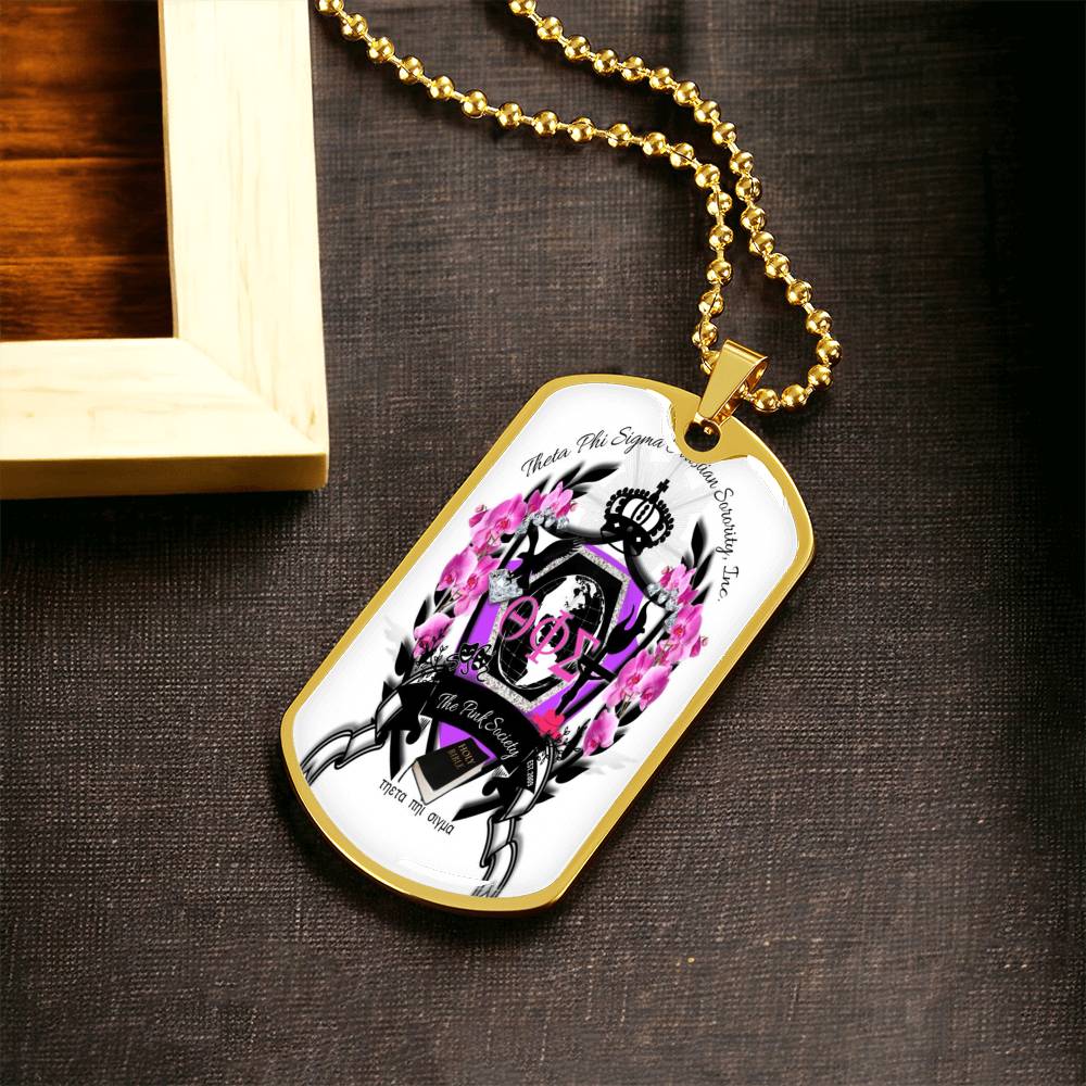 Theta Phi Sigma Luxury Dog Chains! - Army Tag Necklace, Dog Tag Necklace