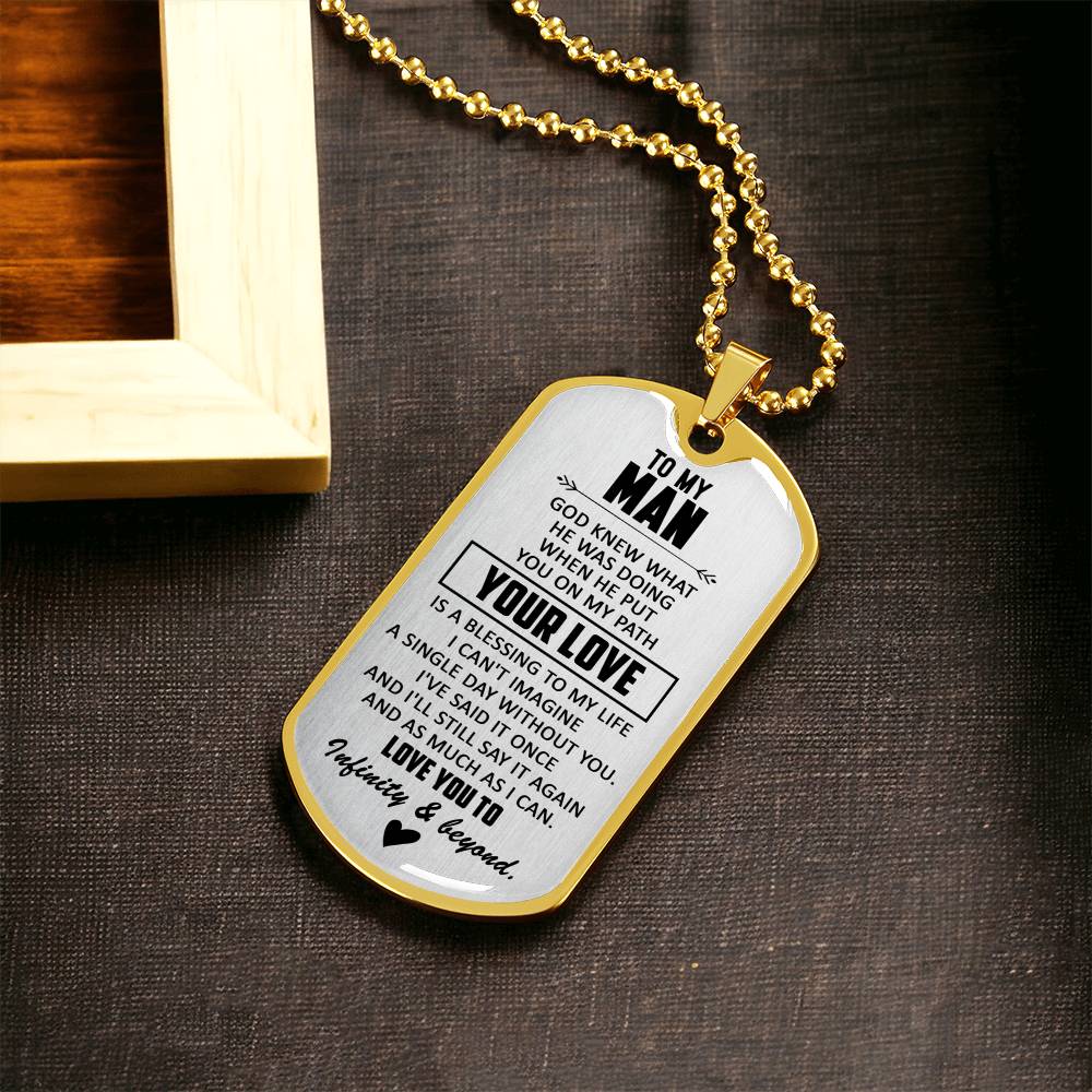 Gift For Your Man - Blessing - Dog Tag - Army Tag Necklace, Dog Tag Necklace