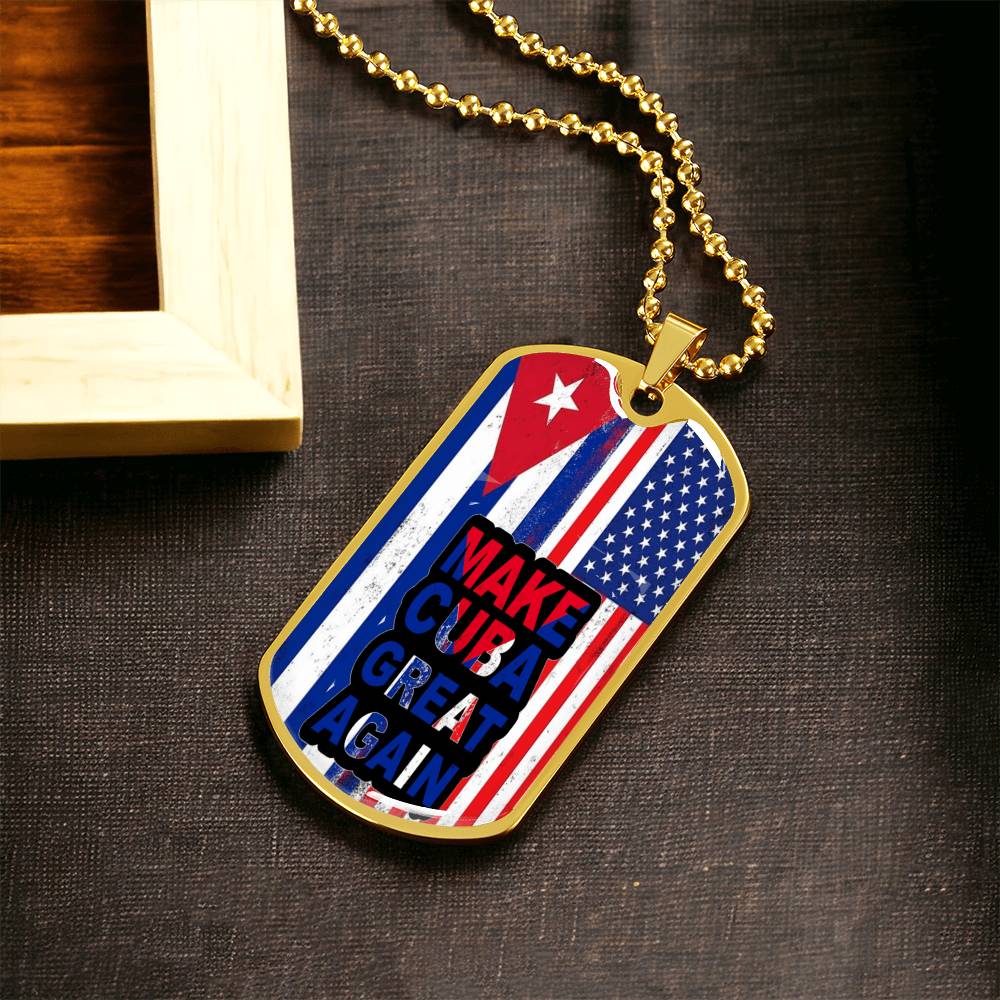 Make Cuba Great Again - Army Tag Necklace, Dog Tag Necklace