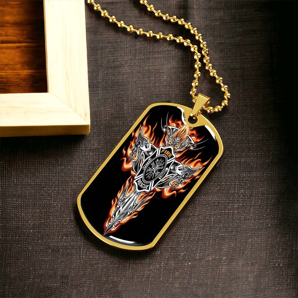 Best Gift For Firefighter - Army Tag Necklace, Dog Tag Necklace