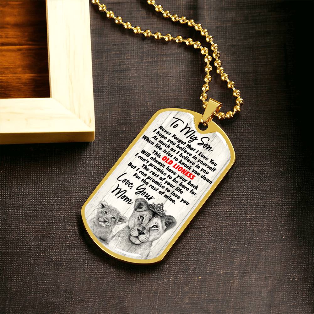Gift For Son - Premium Dog Tag - Army Tag Necklace, Dog Tag Necklace