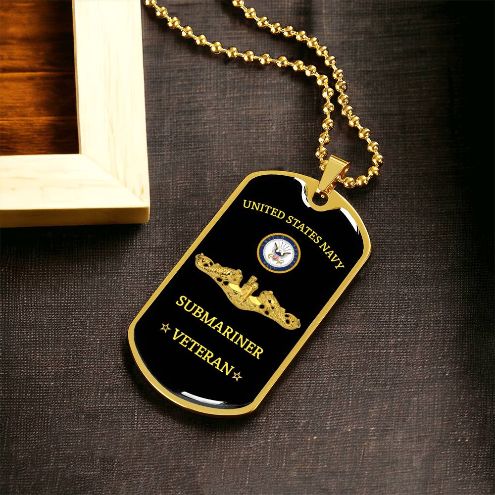 Gorgeous Dog Tag For Submarine Veterans - Army Tag Necklace, Dog Tag Necklace