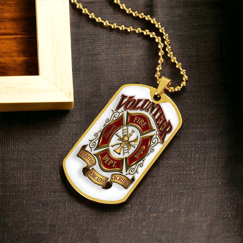 Best Gift For Firefighter - Army Tag Necklace, Dog Tag Necklace