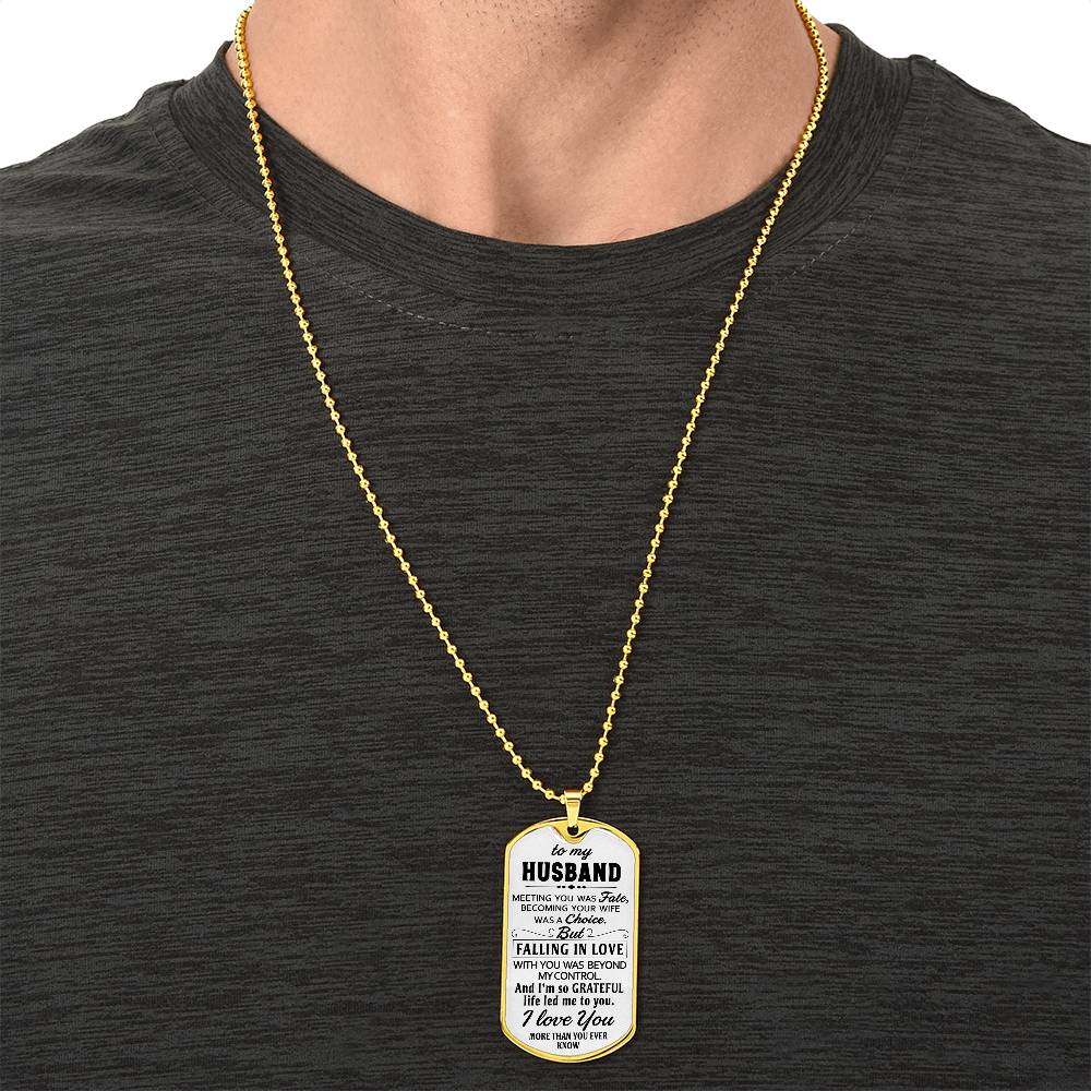 Gift For Husband - So Grateful - Dog Tag - Army Tag Necklace, Dog Tag Necklace