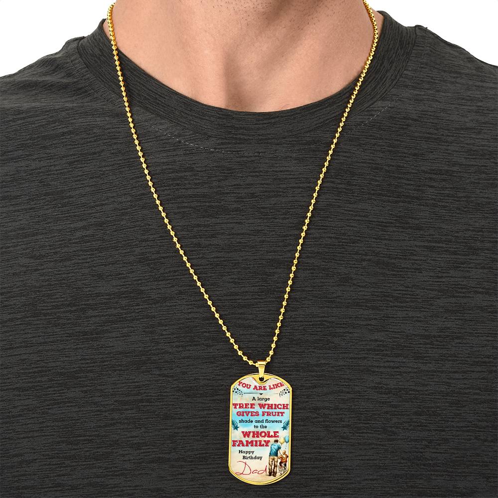 Birthday Dog Tag Necklace For Dad - Army Tag Necklace, Dog Tag Necklace