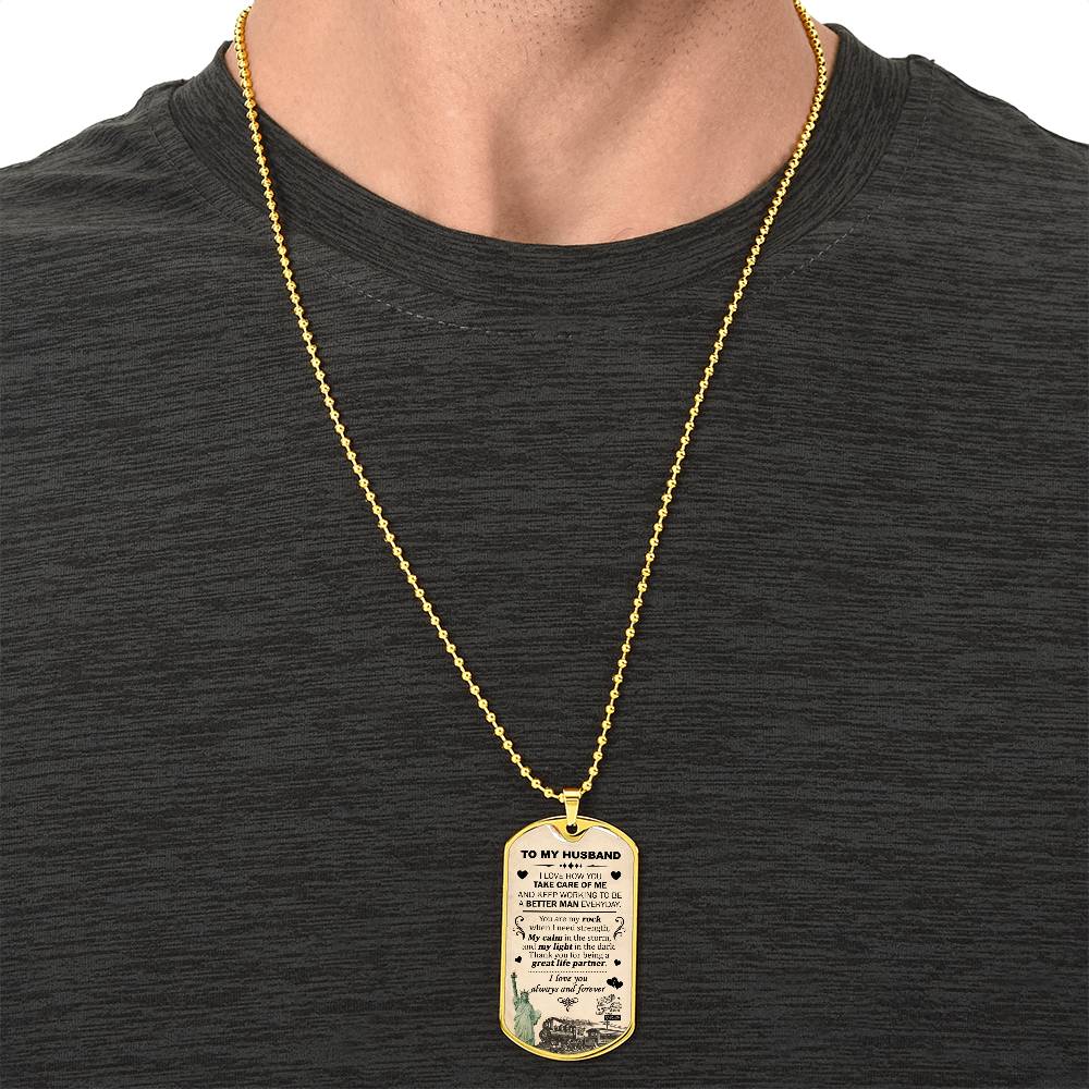 Gift For Husband - Take Care Of Me - Dog Tag - Army Tag Necklace, Dog Tag Necklace