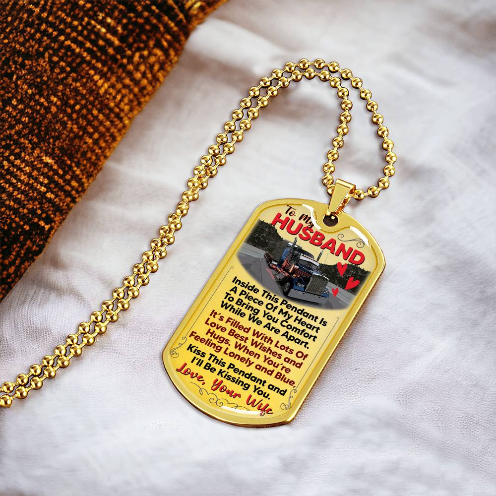 Gift For Trucker- Premium Dog Tag - Army Tag Necklace, Dog Tag Necklace