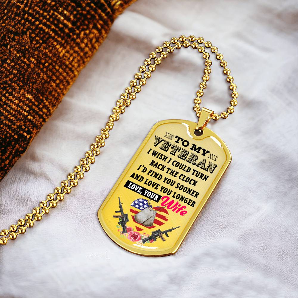 Gift For Veteran- Premium Dog Tag - Army Tag Necklace, Dog Tag Necklace