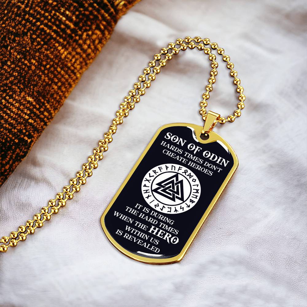Son Of Odin Dogtag - Army Tag Necklace, Dog Tag Necklace