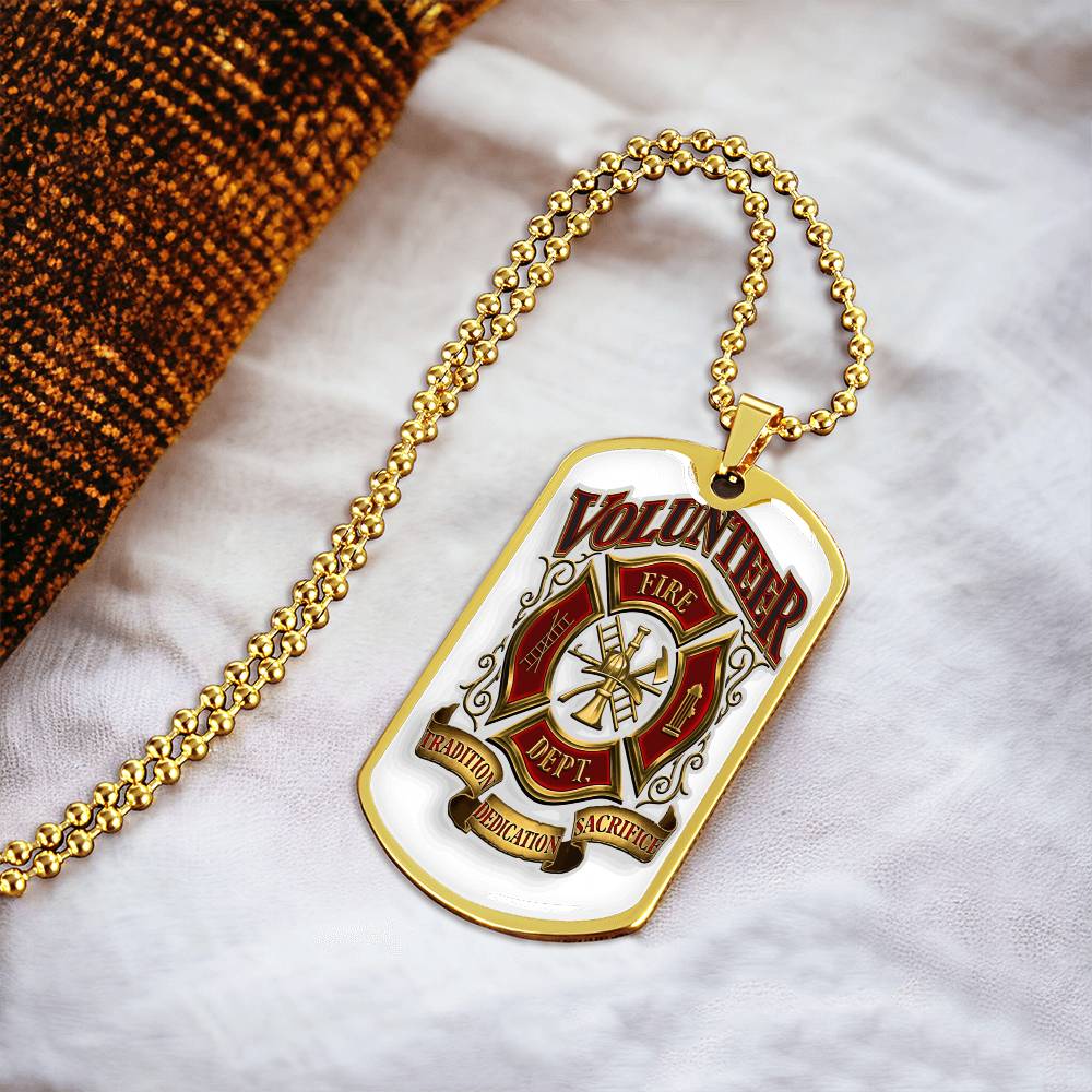 Best Gift For Firefighter - Army Tag Necklace, Dog Tag Necklace