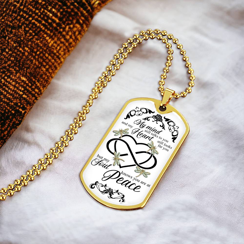 Memorial Necklace - Gifts For Men, Women - In Memory Of Mom, Dad - In Memory Of Husband, Wife - Memorial Gift - Army Tag Necklace, Dog Tag Necklace