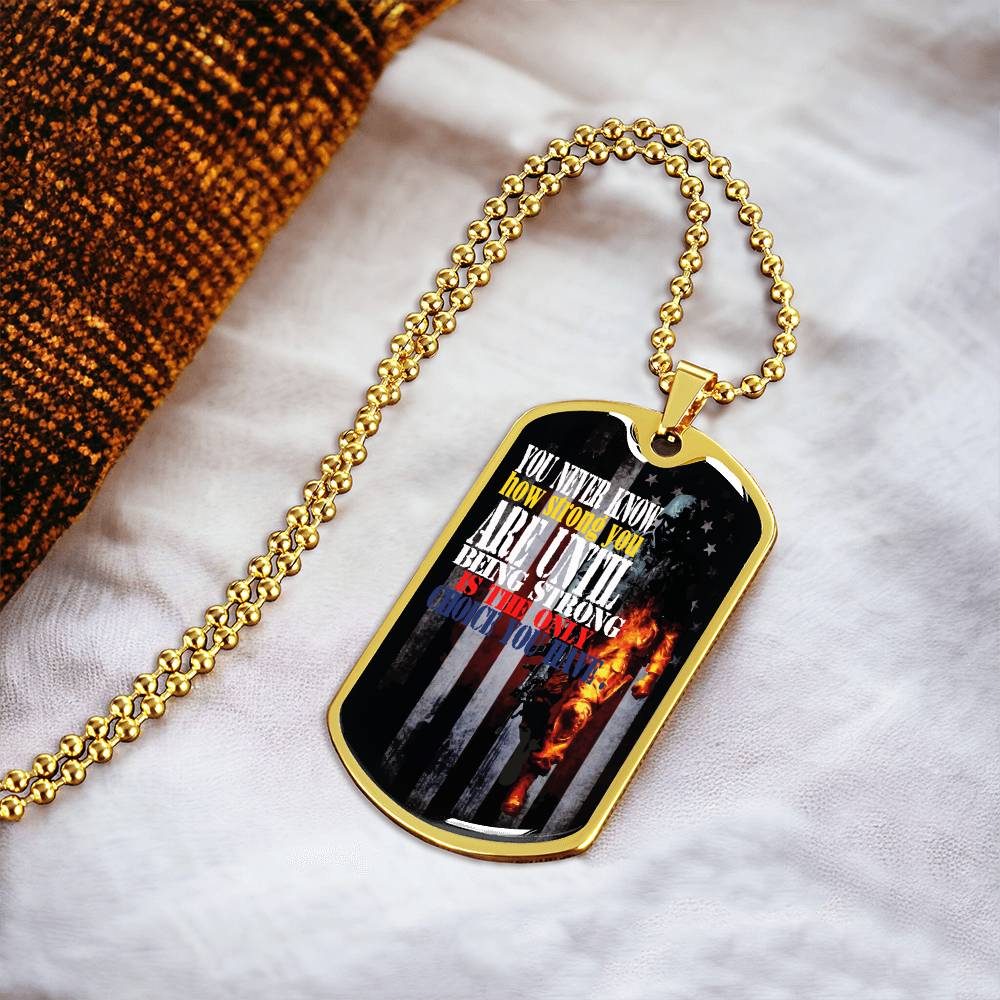 Army Dad Gift,Military Father Dog Tag Design - Army Tag Necklace, Dog Tag Necklace