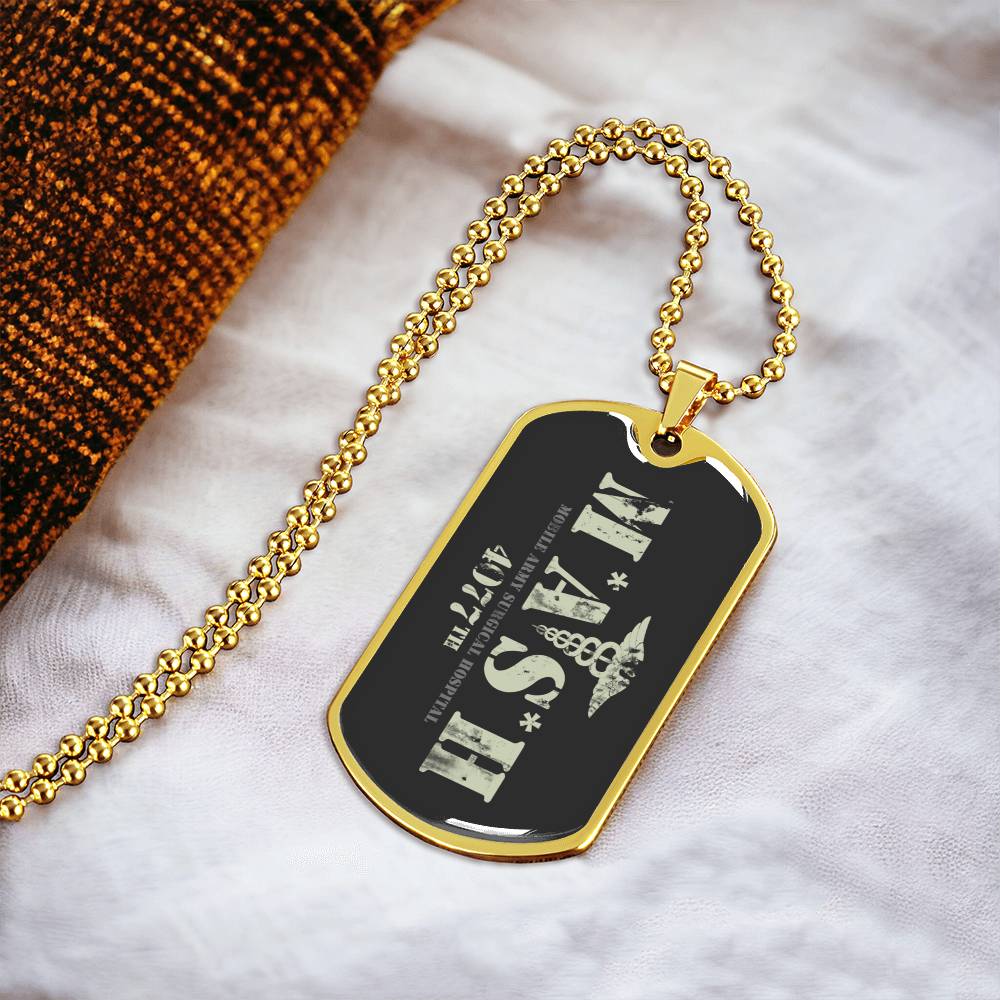 Mash Military Army Dog Tag Necklace - Army Tag Necklace, Dog Tag Necklace
