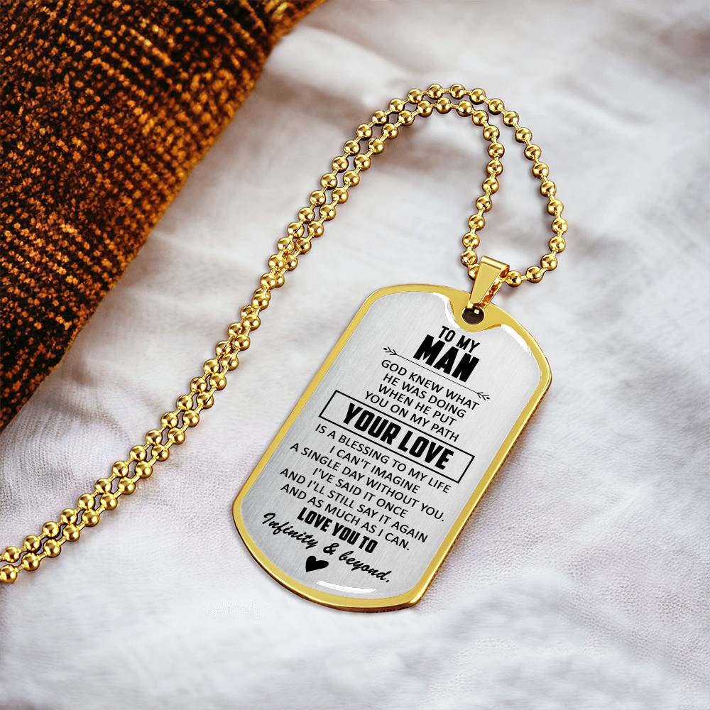 Gift For Your Man - Blessing - Dog Tag - Army Tag Necklace, Dog Tag Necklace