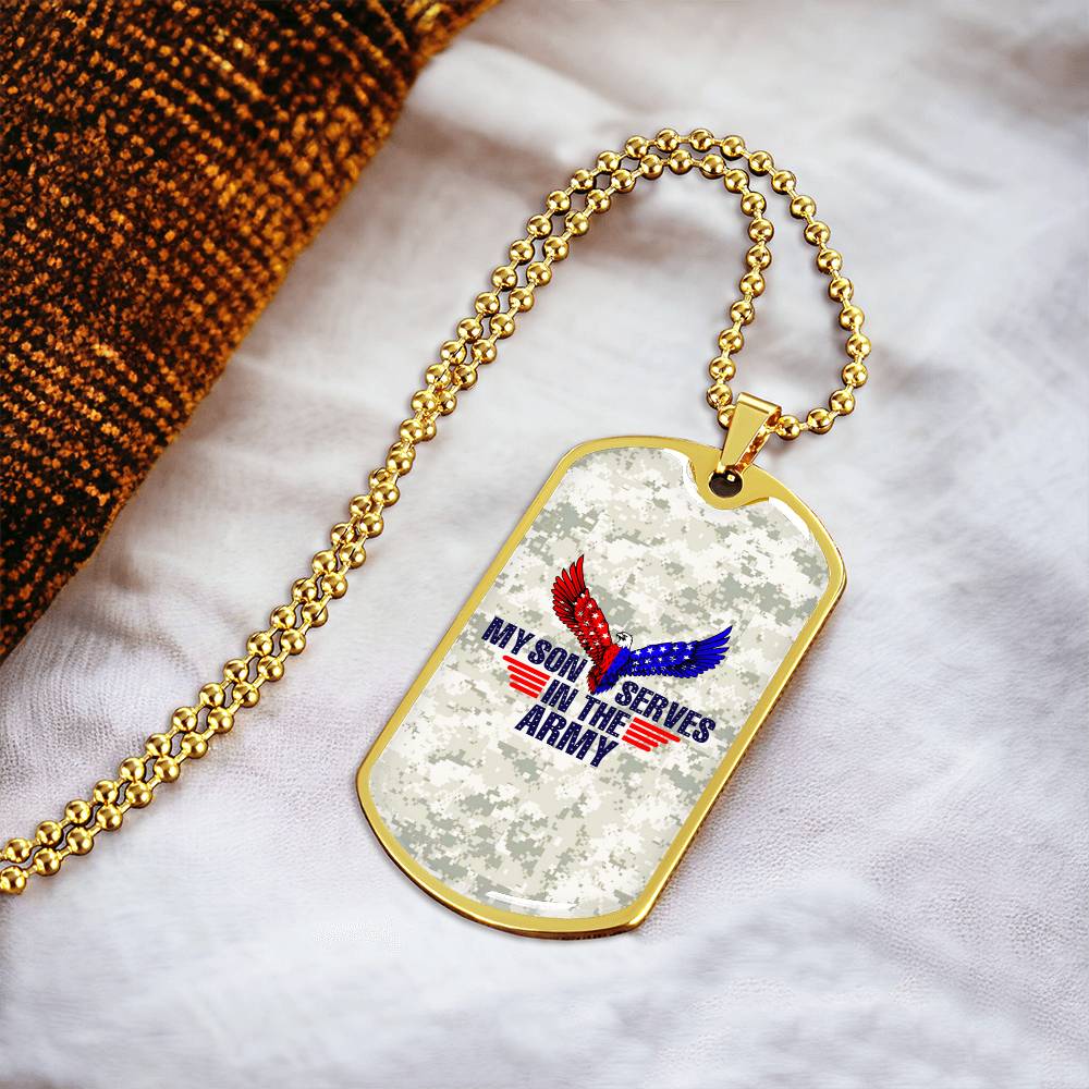 Personalized Army, Army Mom, Army Dad, Themed Dog Tag Gold And Silver - Army Tag Necklace, Dog Tag Necklace