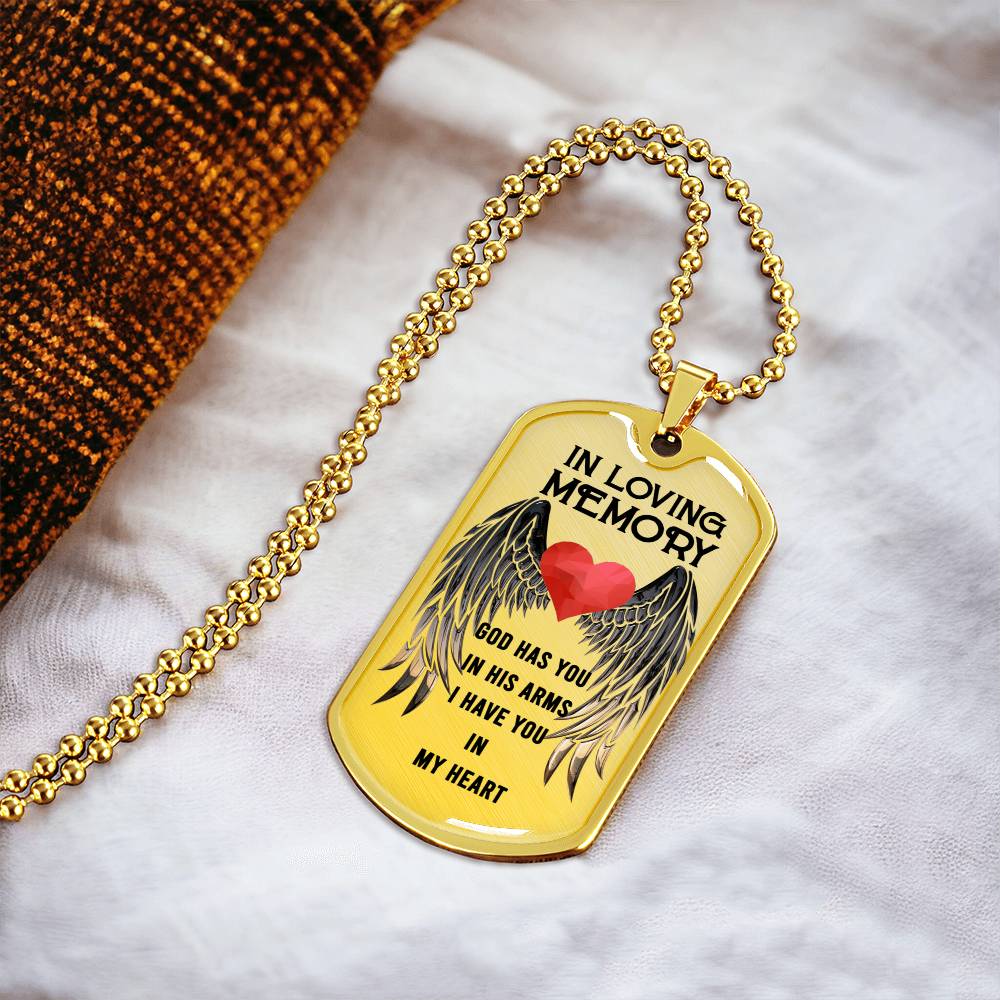 Rest In Peace - Infant Loss - Father Loss - Mother Loss - Loss Of Loved One - Memorial Jewelry - Army Tag Necklace, Dog Tag Necklace
