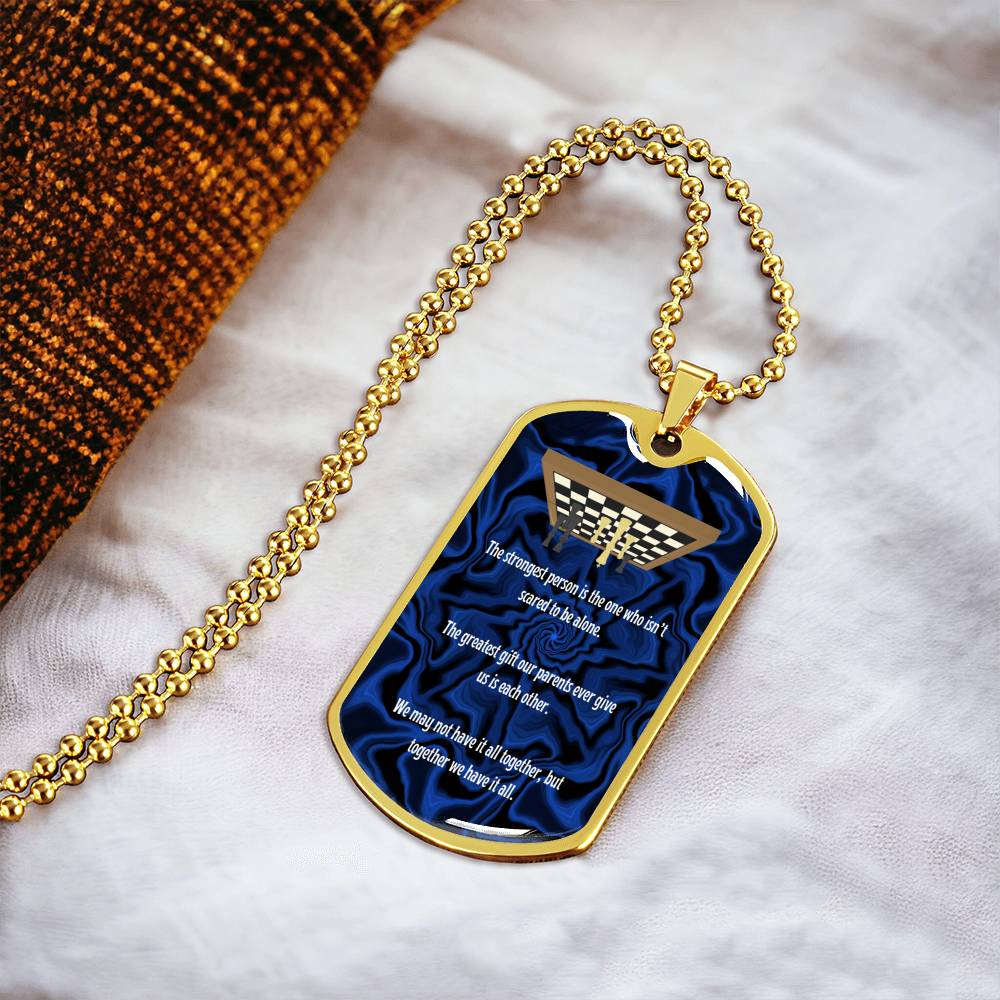 Chess Theme Dog Tag Necklace For Son - Army Tag Necklace, Dog Tag Necklace